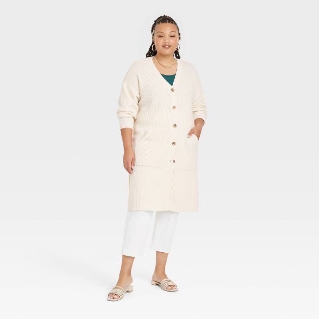 Women's Plus Size Duster Cardigan - Ava & Viv™ | Target