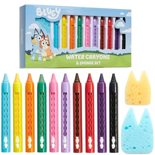 Bluey Bath Crayons for Kids Toddlers, Water Colouring Set Bath Toys Washable Non Toxic Easy Grip, Kids Gifts | Amazon (US)