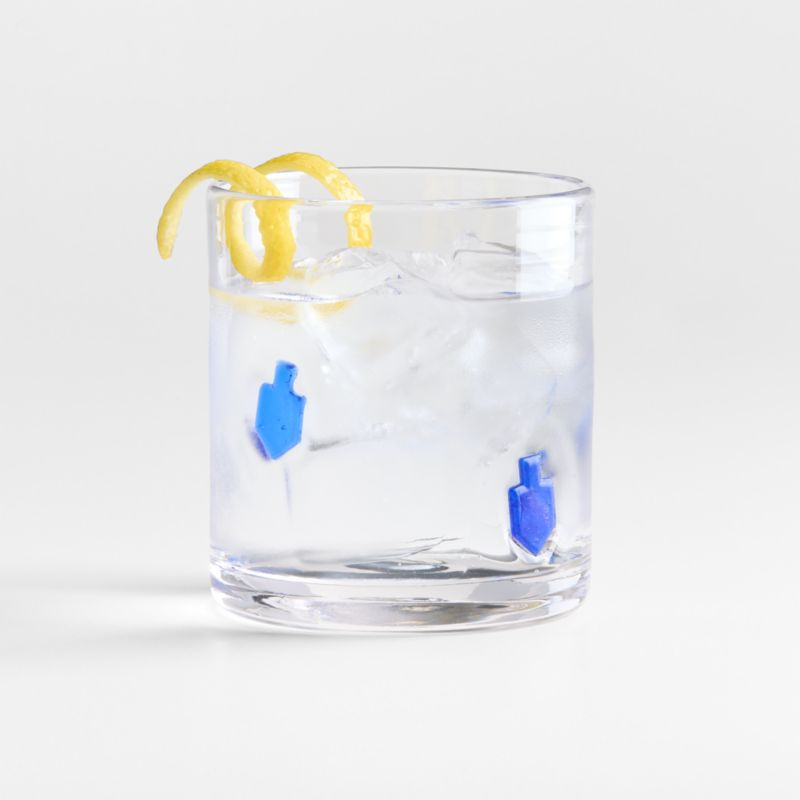 Dreidel Icon 14-oz. Double Old-Fashioned Glass + Reviews | Crate & Barrel | Crate & Barrel