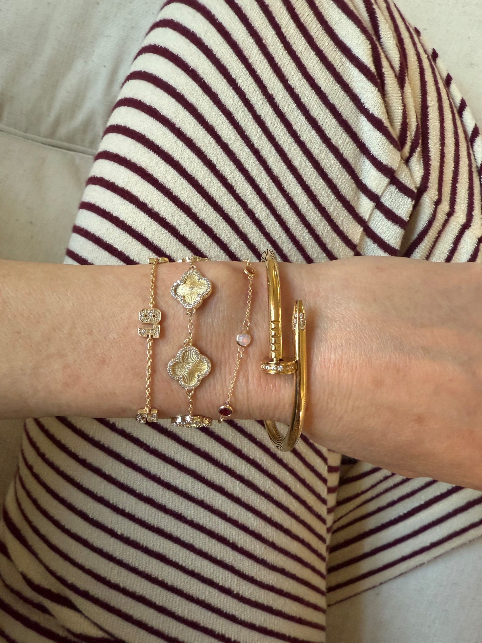 Today’s stack ✨ 

Gold jewelry, gold bracelets, Electric Picks, Bauble Bar, Haverhill, birthstone bracelet, personalized bracelet, gift ideas, Mother’s Day gift ideas, bracelet stack, layered bracelets, gifts for new moms 

#LTKmomlife #LTKootd #LTKgrwm