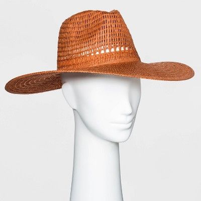 Women's Wide Brim Open Weave Straw Panama Hat - Universal Thread™ | Target