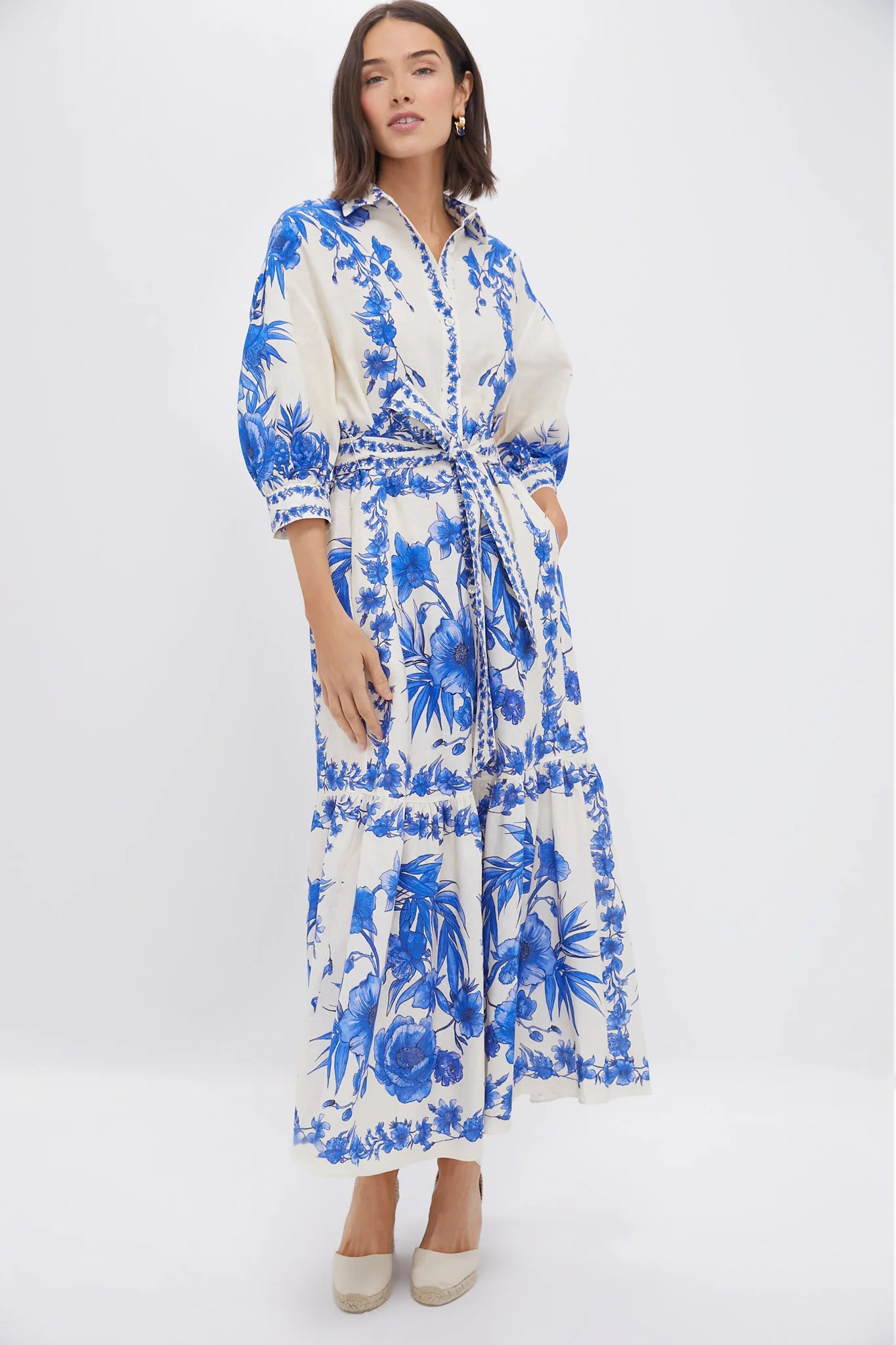 Antigua Blue Bianca Linen Dress | Tuckernuck (US)
