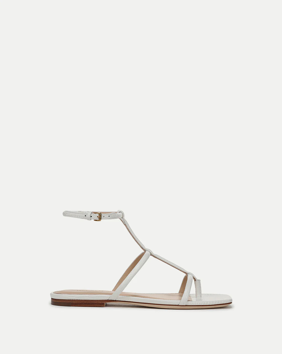 Marbella Lizard-Embossed Sandal | Veronica Beard