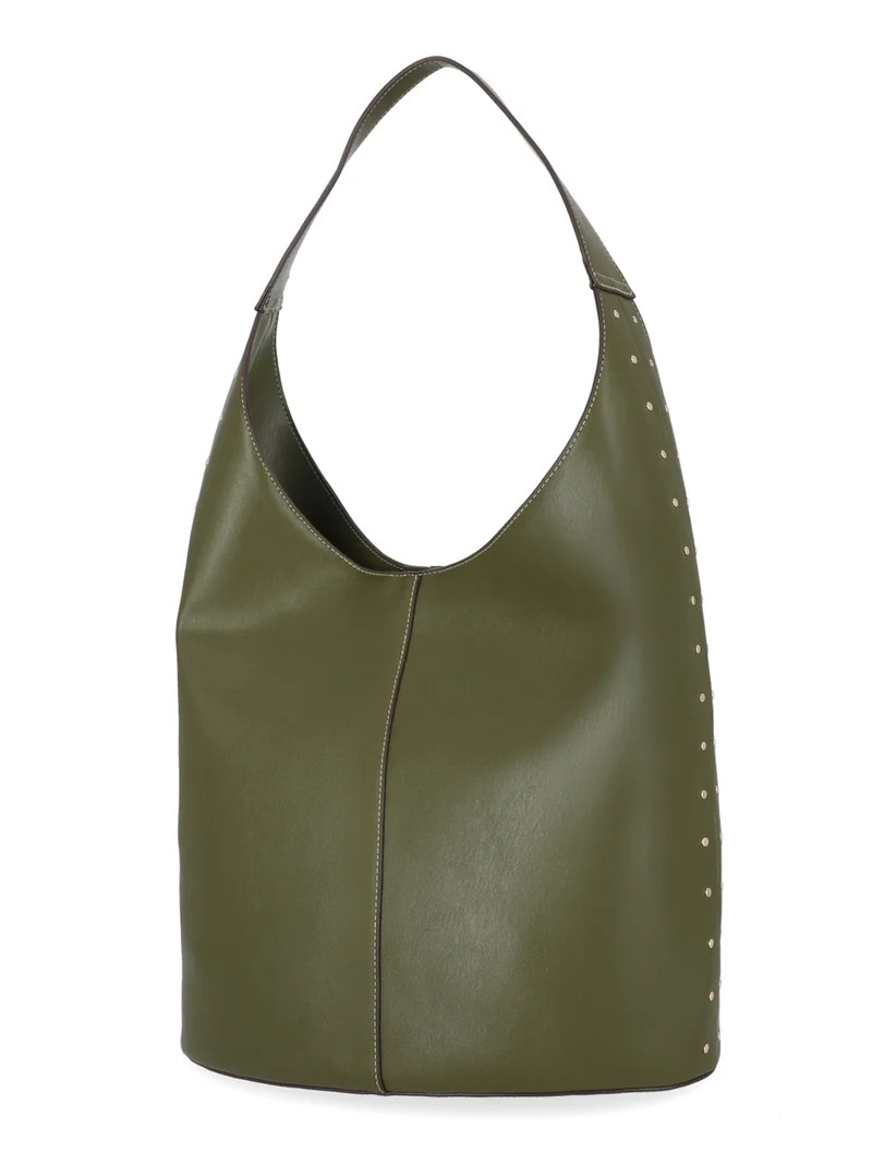 Scenario Women's Faux Leather Bucket Bag, Burnt Olive | Walmart (US)