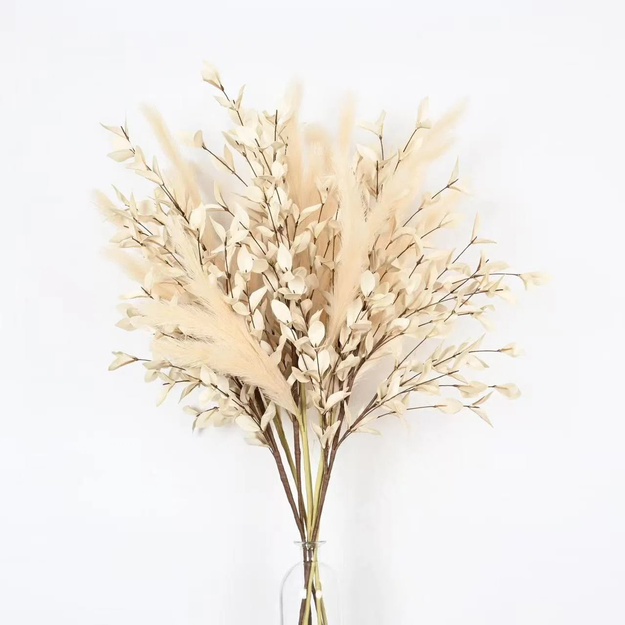 36" Artificial Pampas Grass Floral Arrangement For Vase Filler, Farmhouse Spring Fall Eucalyptus ... | Wayfair North America