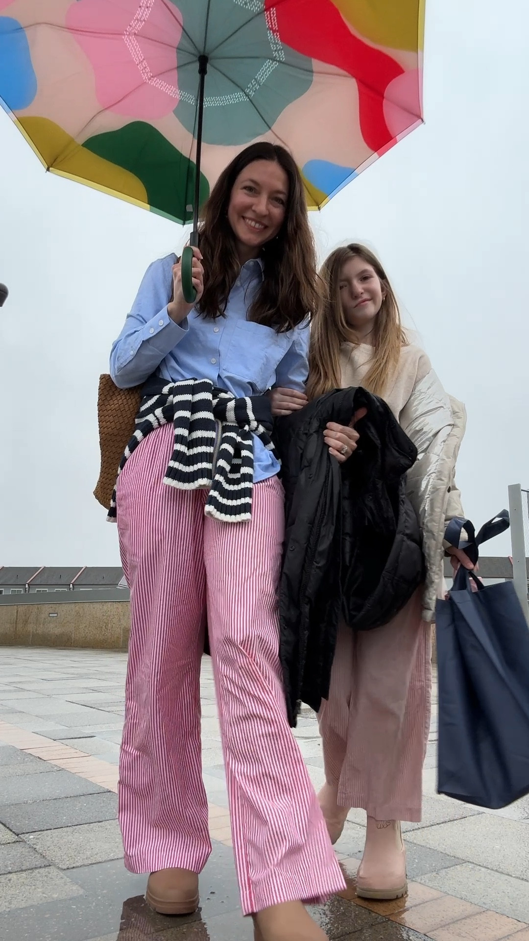 What we wore to Amelia’s Fashion Show photoshoot at CHOP 🩷 We weren’t sure of the dress code so kept it simple with poplin pants & solid colored tops & minimal makeup. It was a rainy day so brought my favorite umbrella! 

#LTKgrwm #LTKmomlife #LTKootd