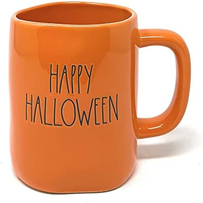 Rae Dunn HAPPY HALLOWEEN Mug - Coffee cup - ORANGE- Ceramic - 16 oz | Amazon (US)