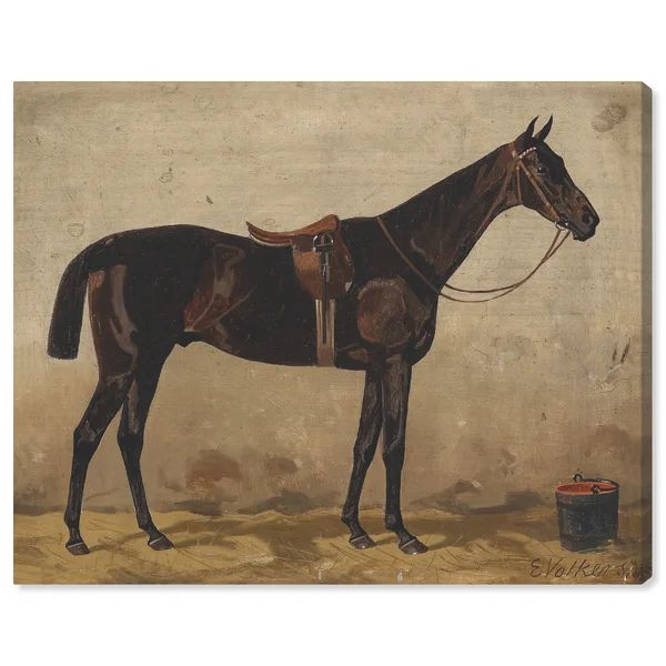 Brauner Im Stall Farm Animals by Emil Volkers - on Canvas | Wayfair North America