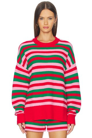 BEACH RIOT Callie Sweater in Ruby Stripe from Revolve.com | Revolve Clothing (Global)
