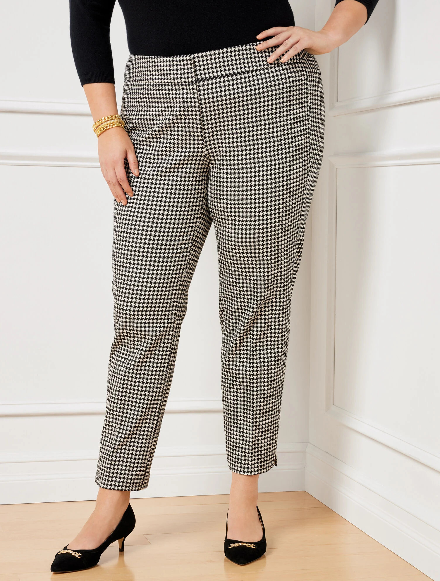 Plus Exclusive Talbots Chatham Ankle Pants - Bold Houndstooth | Talbots