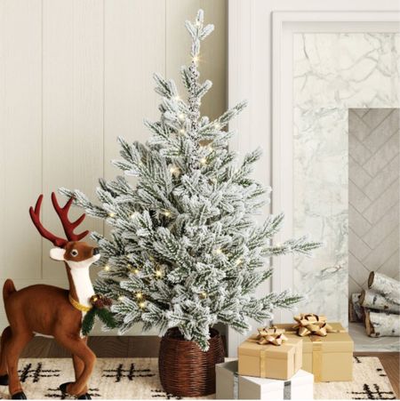 This faux flocked tree and and reindeer are both on sale at Target. #christmasdecor

#LTKHoliday #LTKSeasonal #LTKHolidaySale