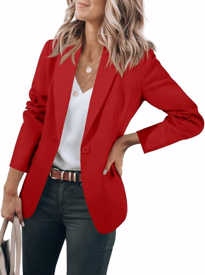 Cicy Bell Womens Casual Blazers Open Front Long Sleeve Work Office Suit Jackets Blazer | Amazon (US)