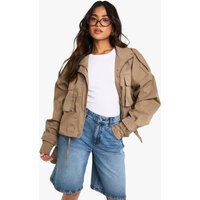 Womens Petite Denim Jort - Blue - 12 | boohoo (US & Canada)