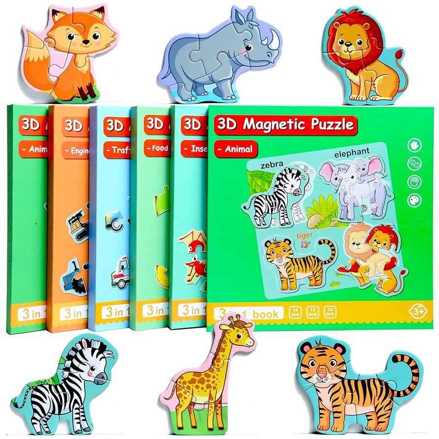 Magnetic Puzzles for Kids Ages 1-3, Travel Toddler Puzzles Ages 2-4 Year, Animal Activities Toy f... | Amazon (US)