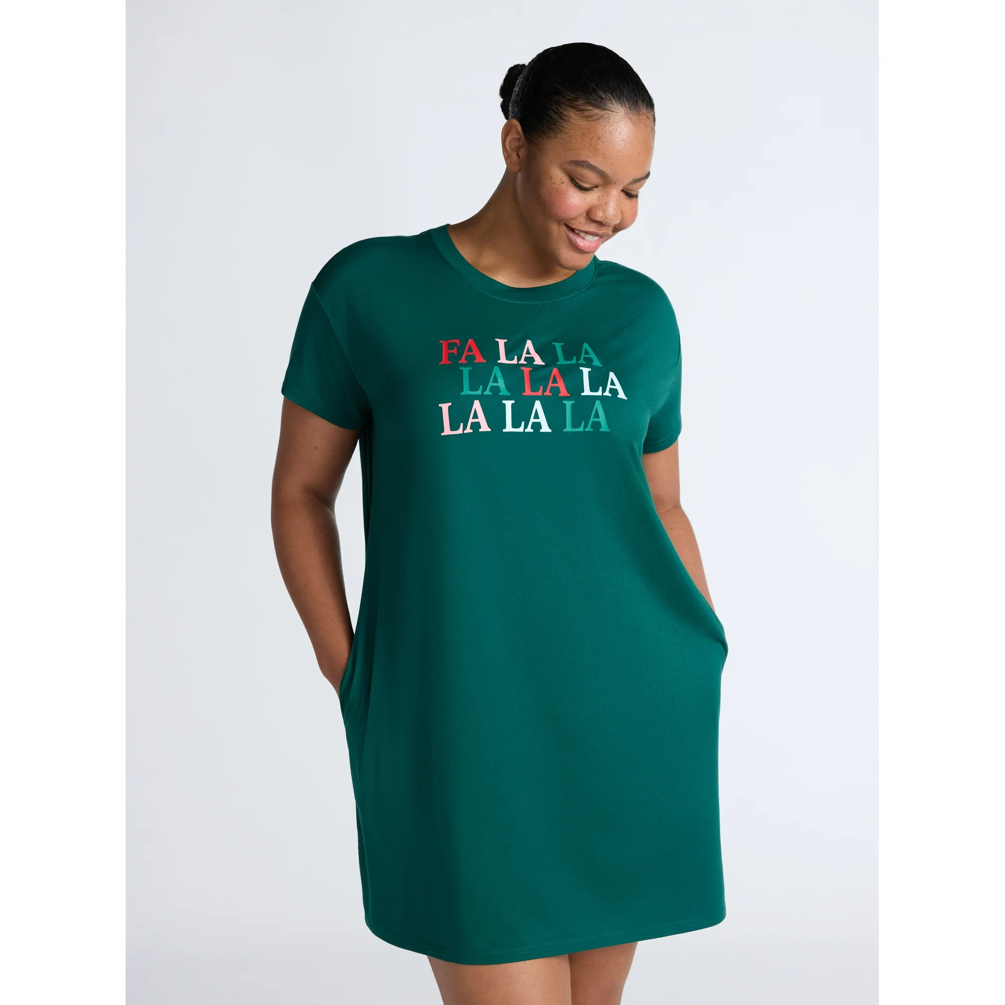 Joyspun Women's Dreamy Soft Collection Sleepshirt with Short Sleeves, Sizes S/M-2X/3X | Walmart (US)