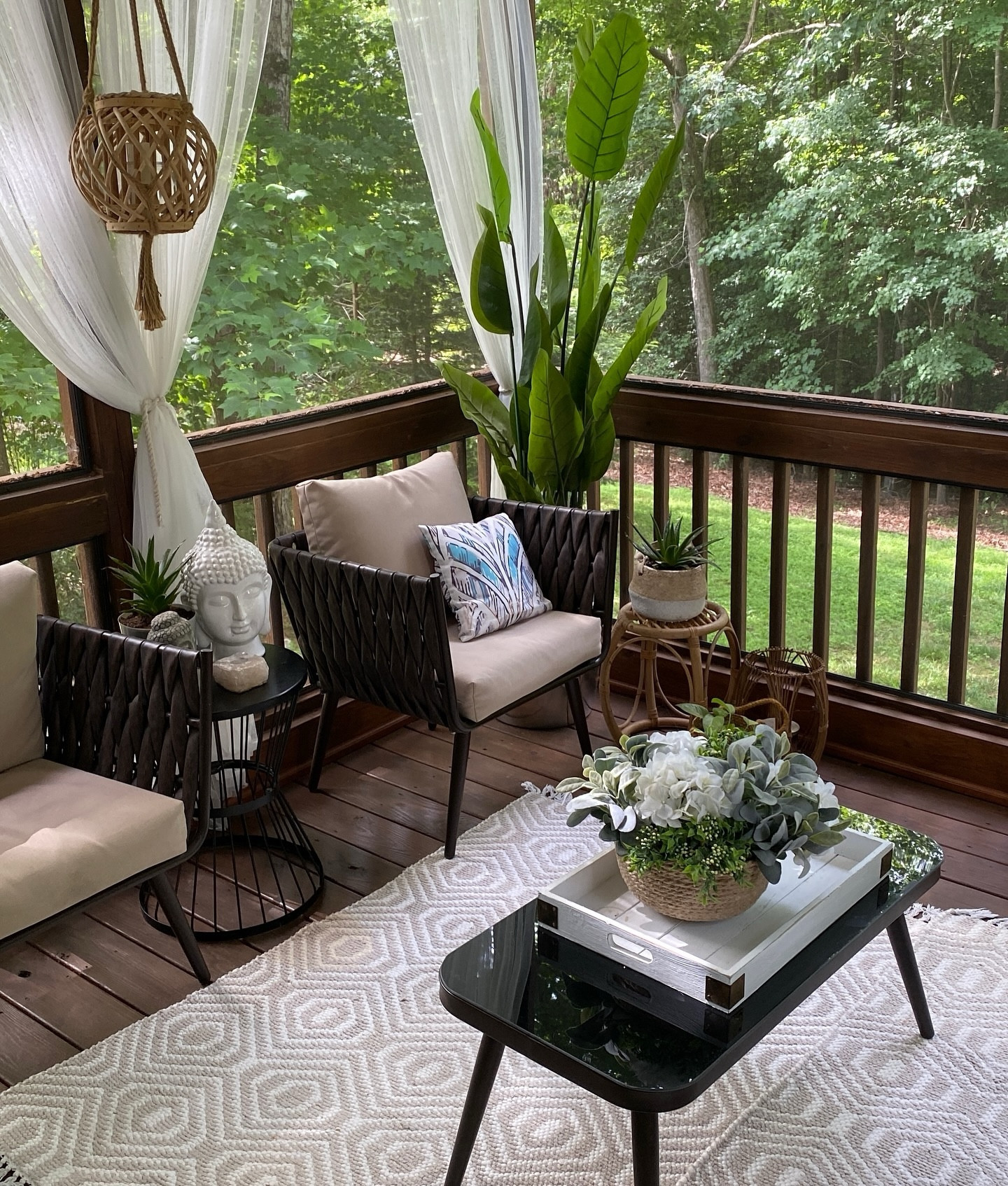 ☀️Happy 1st day of Summer my classy friends! 

My back screened in porch is my favorite place to hang in the mornings with my coffee and iced tea in the evenings during the summer months! The rest of the day is way too 🥵 hot! 

Where is your favorite place to spend at home during the Summer months? 

P.S. I know it’s been about a month since I last posted. I appreciate your patience with me. I needed a bit of a break but I’m glad I was able to step back. I appreciate your support. 

I’m back my classy friends!

Outdoor spaces | porch | back porch | screened in porch | bohemian | summer nights | summer mornings | summertime | cozy spaces