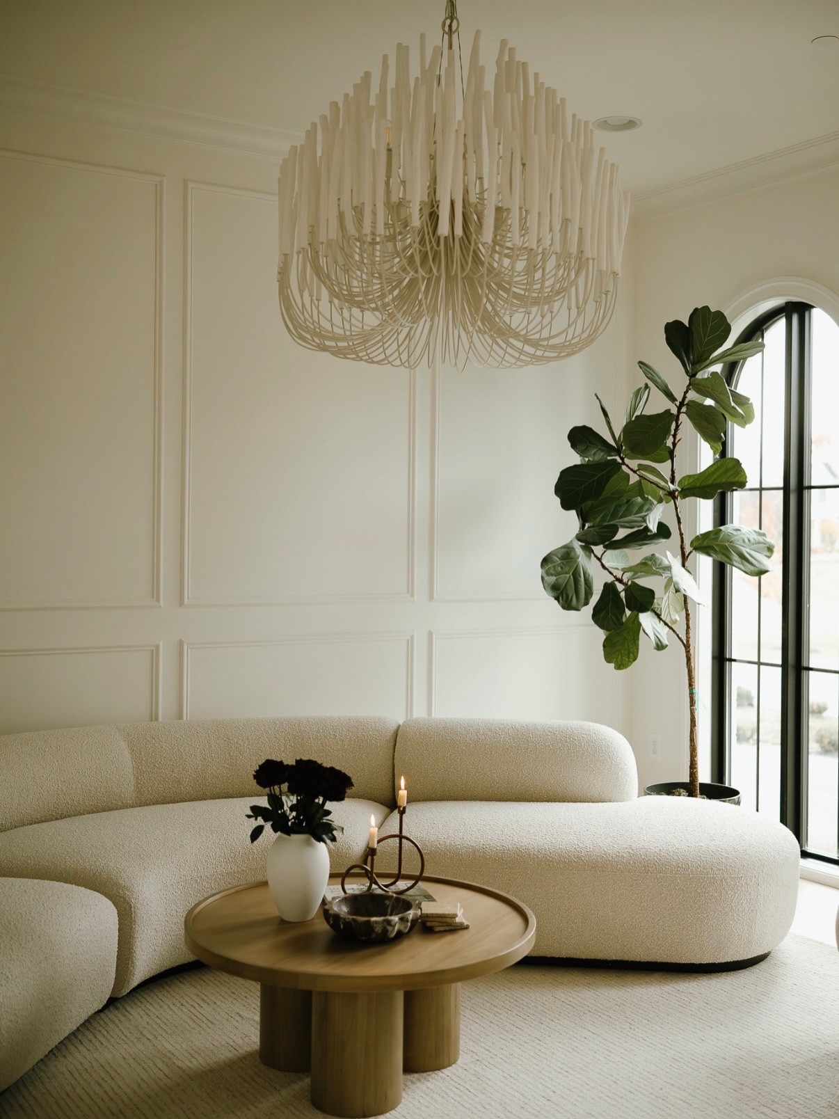 Curved furniture softens a space in a way sharp lines never can. 

It feels intentional, architectural, and timeless inviting movement, flow, and ease. There’s a reason the most elevated homes lean into rounded edges: curves slow the eye, add warmth, and make a room feel lived-in yet refined.

It’s not loud luxury. It’s thoughtful design. The kind that feels calm, balanced, and effortlessly beautiful.

Comment SHOP to receive a DM with the link to the furniture in this photo  https://liketk.it/5JSHc

Curved sofa & chair from @kathykuohome01  
Coffee table from @luluandgeorgia 