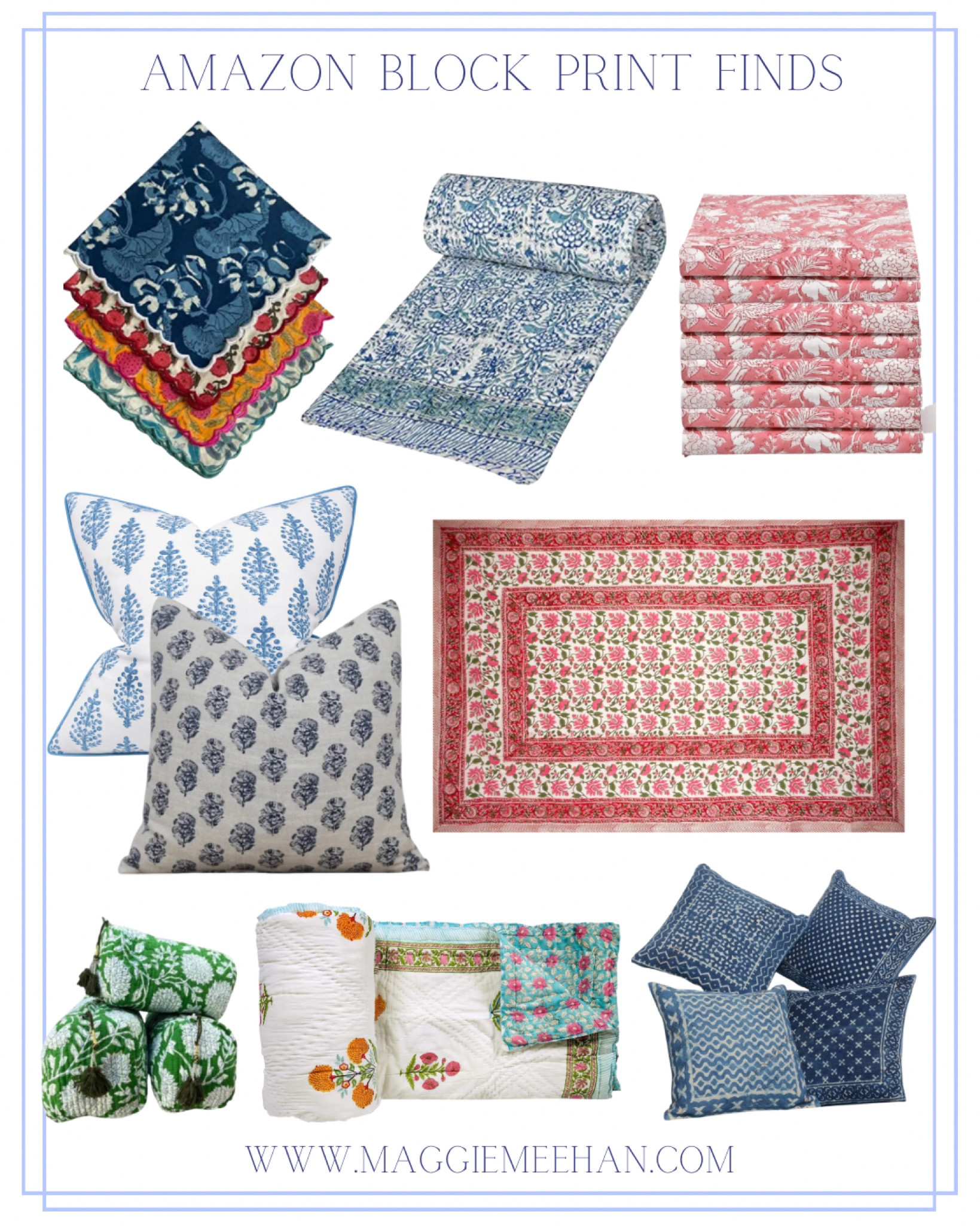 Block prints are all the rage for home decor this summer! Here are some awesome Amazon finds! 

#LTKFind #LTKunder100 #LTKhome