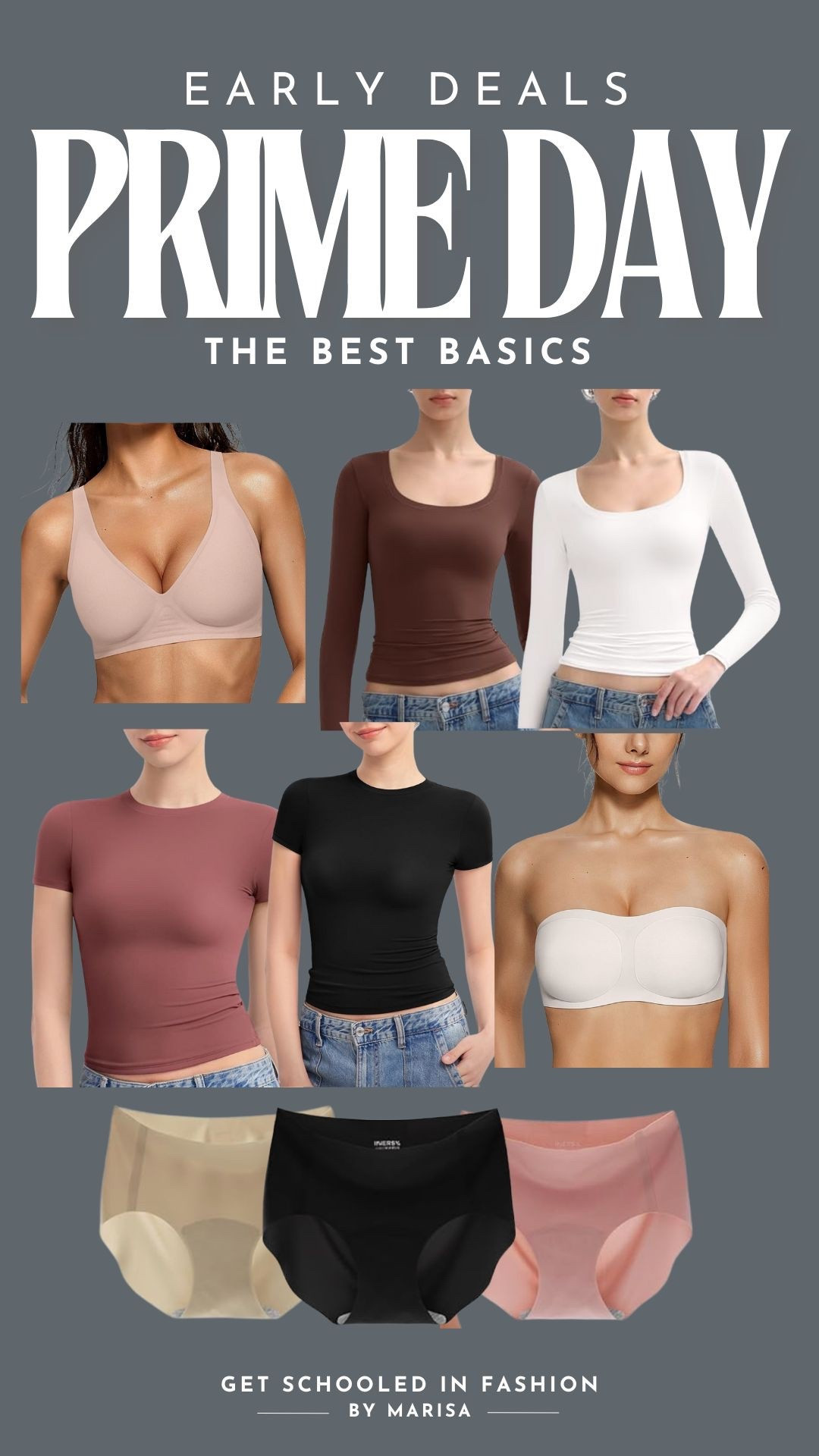 I own all of these and love them !
Vertvie seam less bras
Best strapless bra- wire free 
Basic tees and long sleeves 
Seamless full coverage undies 
@amazon #ad #founditonamazon

#LTKSaleAlert #LTKStyleTip #LTKFindsUnder50