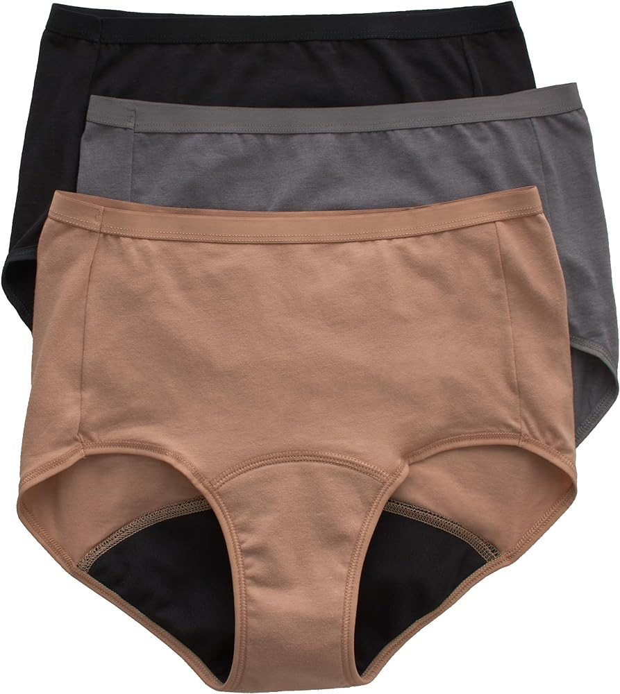 Hanes Women's Comfort, Period. Boyshorts Period Underwear, 3-pack | Amazon (US)