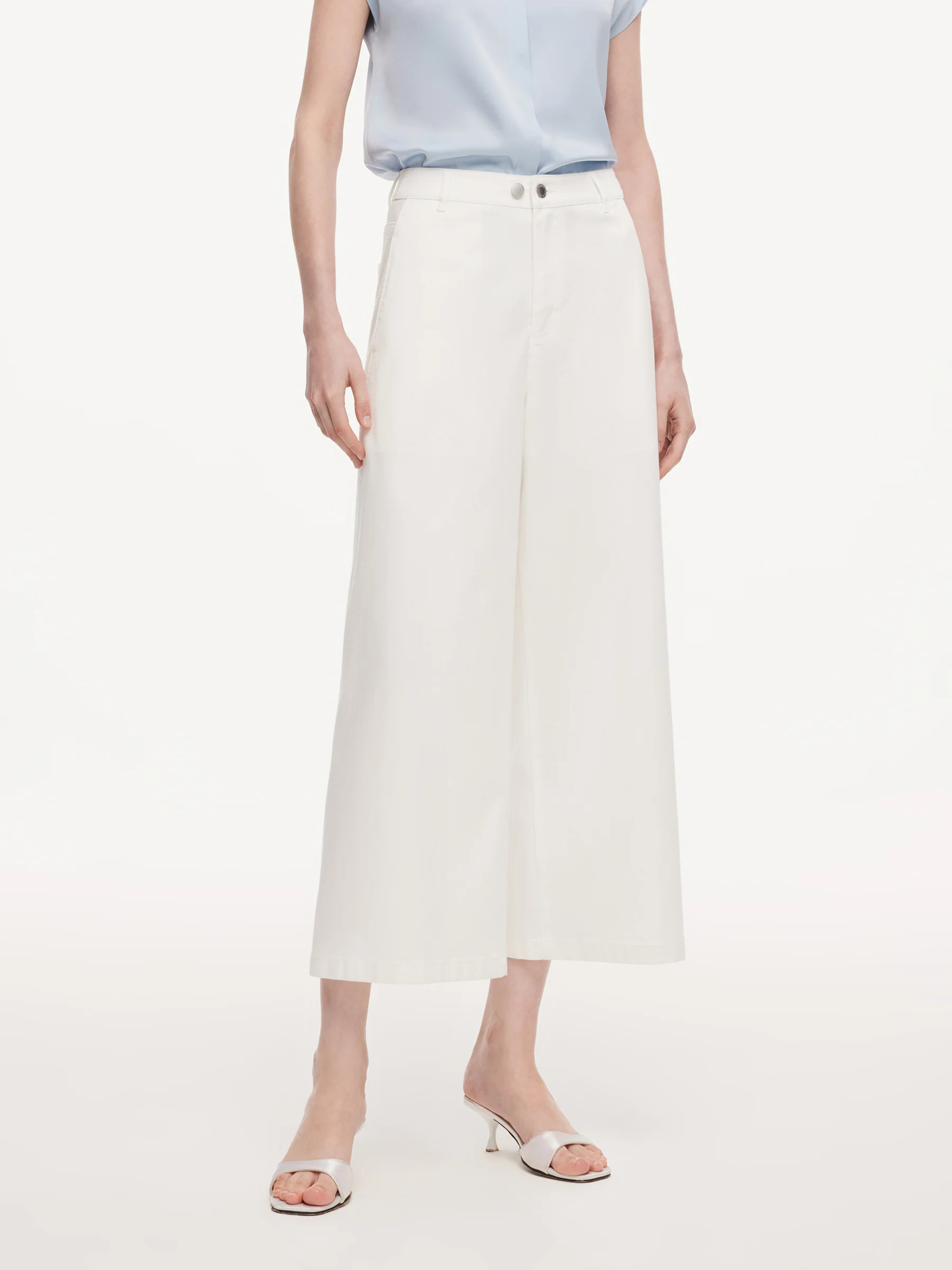 Denim Adjustable Waist Women Ankle-Length Jeans | GOELIA