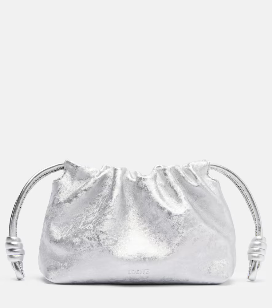 Loewe Flamenco Mini metallic leather clutch | Mytheresa (US/CA)