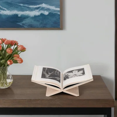Travertine Decorative Book Stand for Shelf Decor and Bookshelf Styling – Artisan Craftsmanship Bookstand for Office Display or Home Accents – Stylish | Wayfair North America