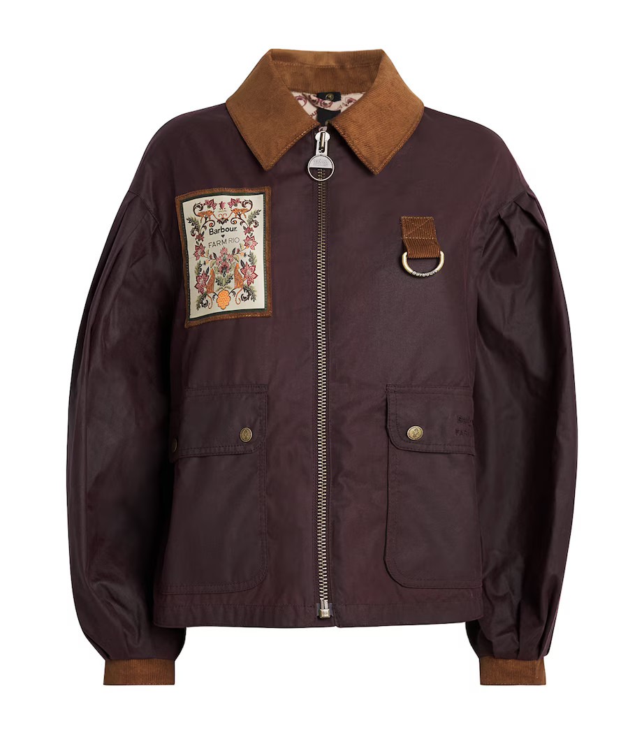 x FARM Rio Waxed Cotton Thais Jacket | Harrods