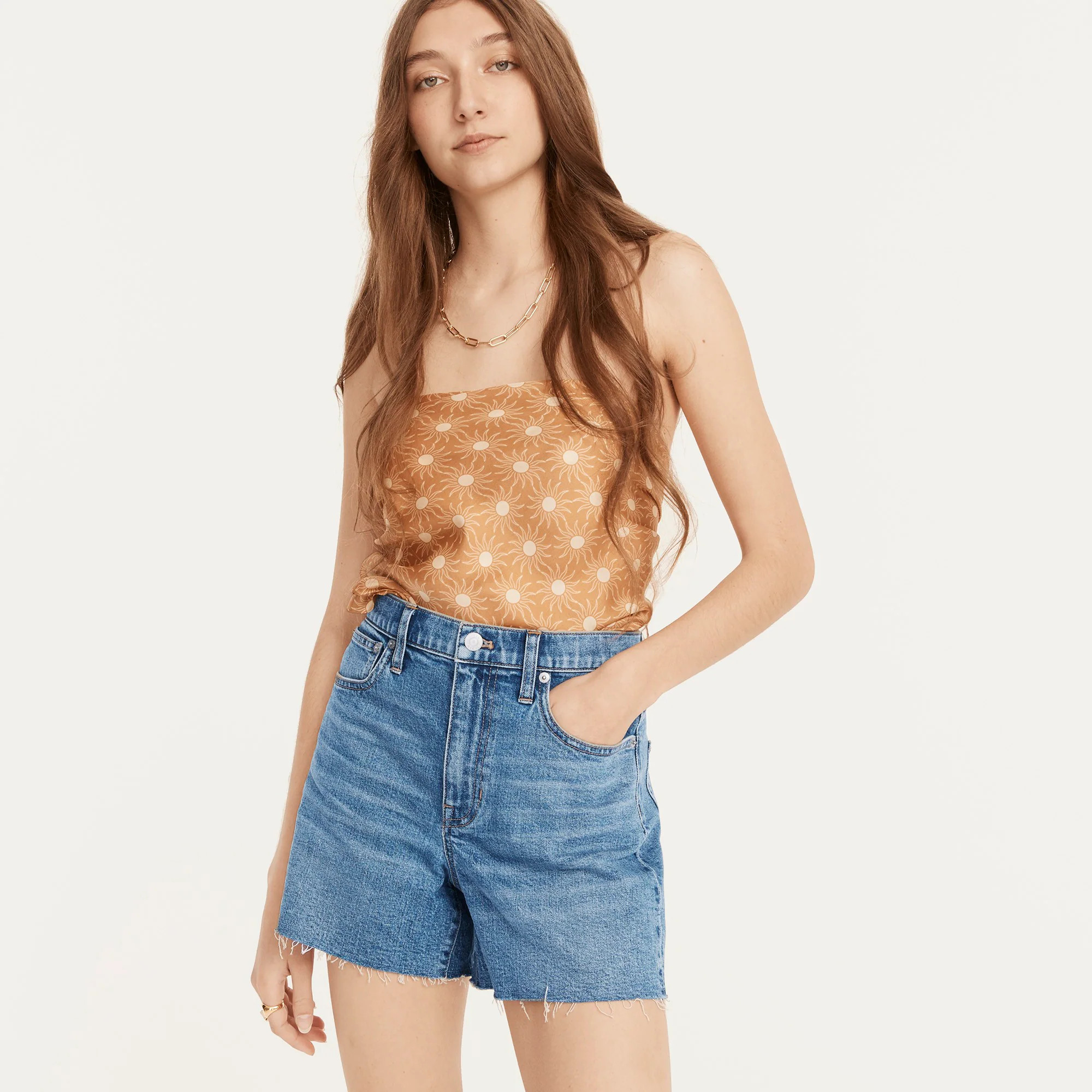 High-rise denim short in Juniper wash | J. Crew US