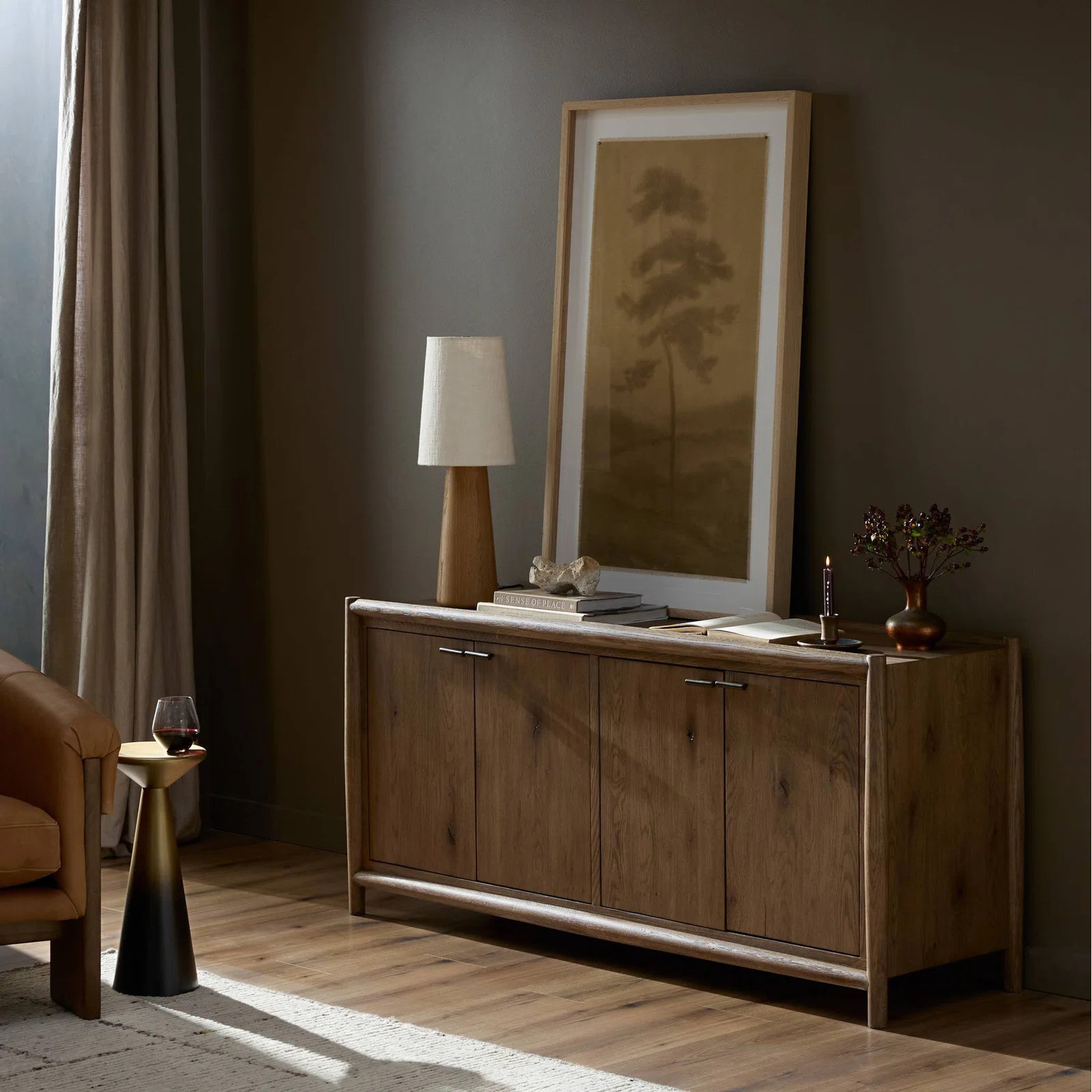 Cayenne 4 Door Sideboard-Weathered Oak | Wayfair North America