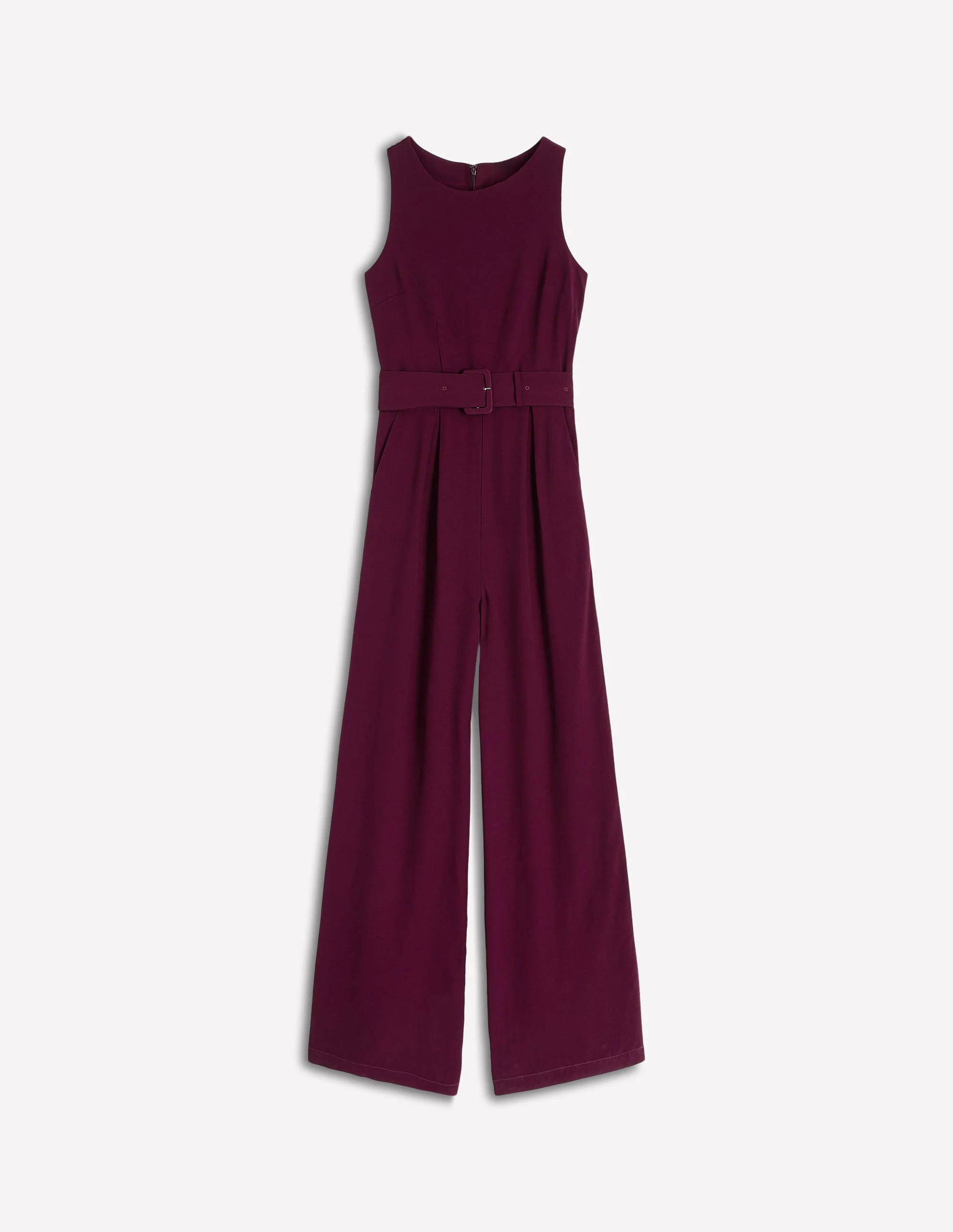 Gwen Slash Neck Jumpsuit-Dark Cherry | Boden (US)