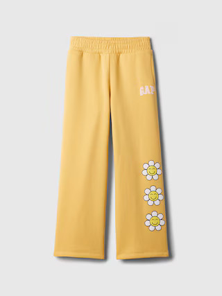 Kids Gap Logo Wide-Leg Sweatpants | Gap Factory