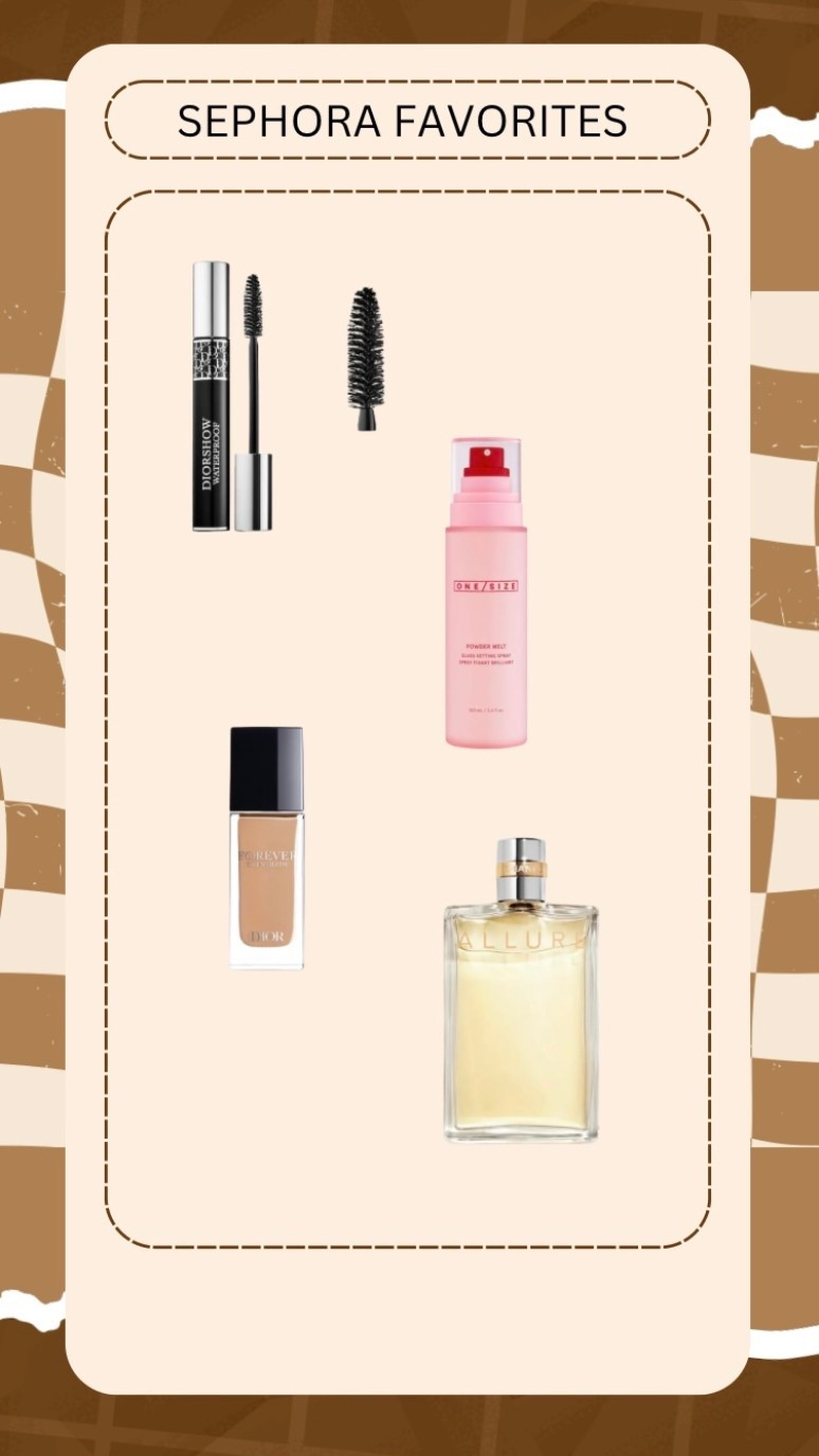 Makeup. Skincare. Perfume. Mascara. Blush. Eyeshadow. Makeup brushes. 

#LTKBeauty #LTKmorningroutine #LTKOver40