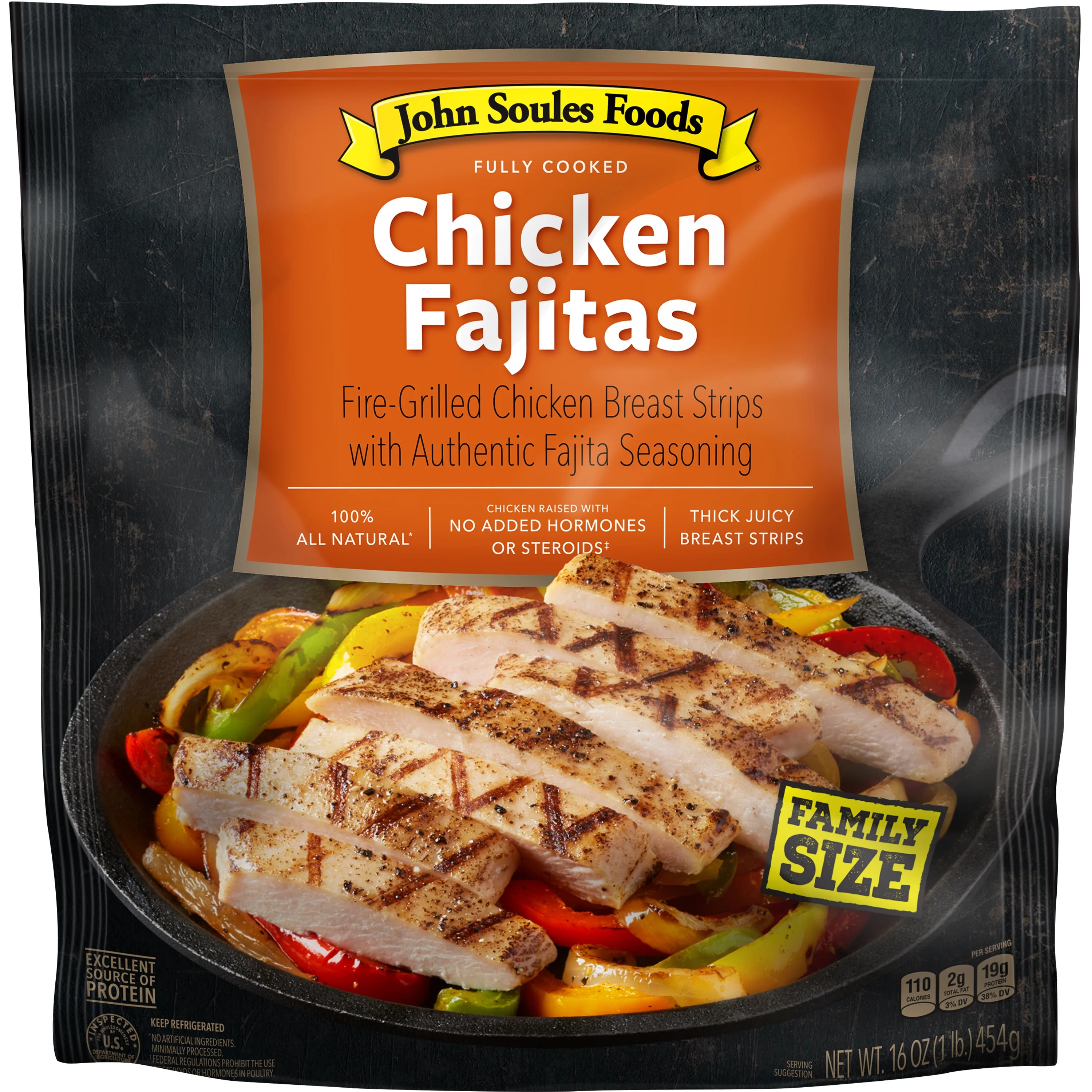 John Soules Foods Chicken Breast Fajita Strips, Refrigerated, 16oz, 18g Protein per 3oz Serving S... | Walmart (US)