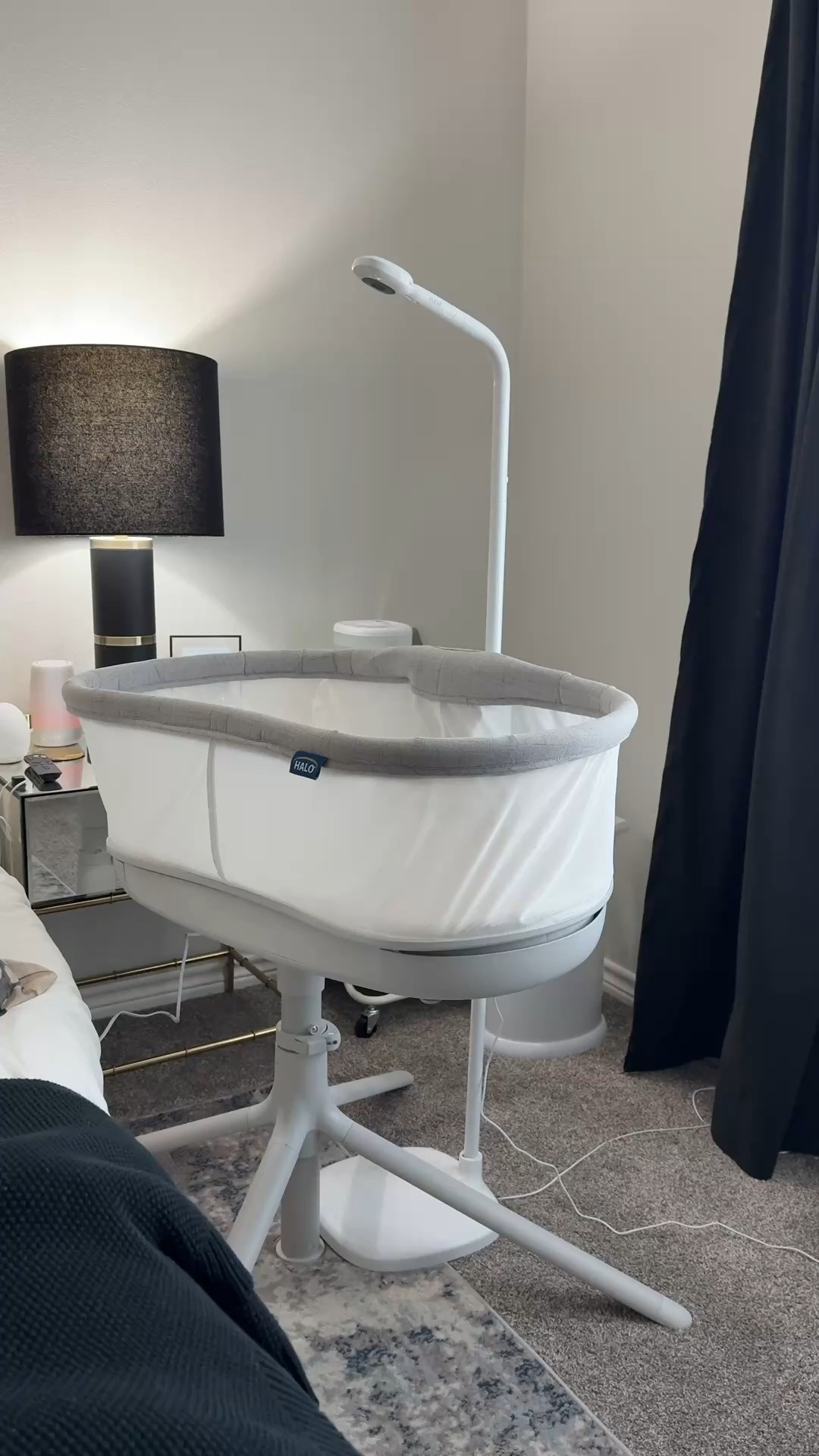 After TONS of research we went with the @halosleep Bassinest Connected 3.0. Between the motion + soothing features of the Bassinest and the peace of mind from their sleep sack collection, I feel so much better about sleep as a first time mom. #halopartner #halosleep #halobassinet 