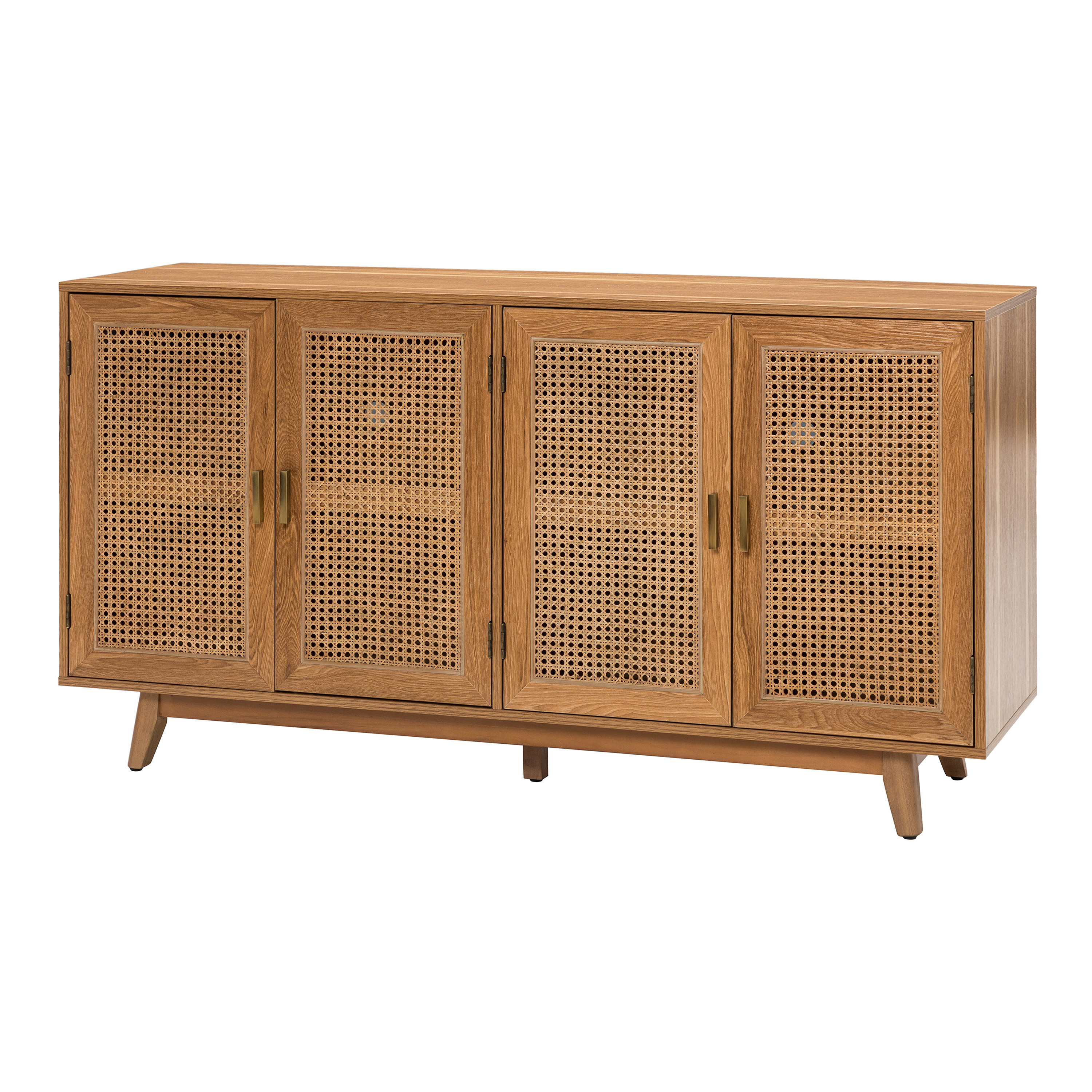 Interlaken Wood and Cane Media Stand | World Market