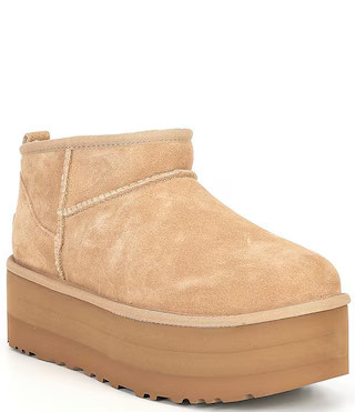 Classic Ultra Mini Platform Suede Booties | Dillard's