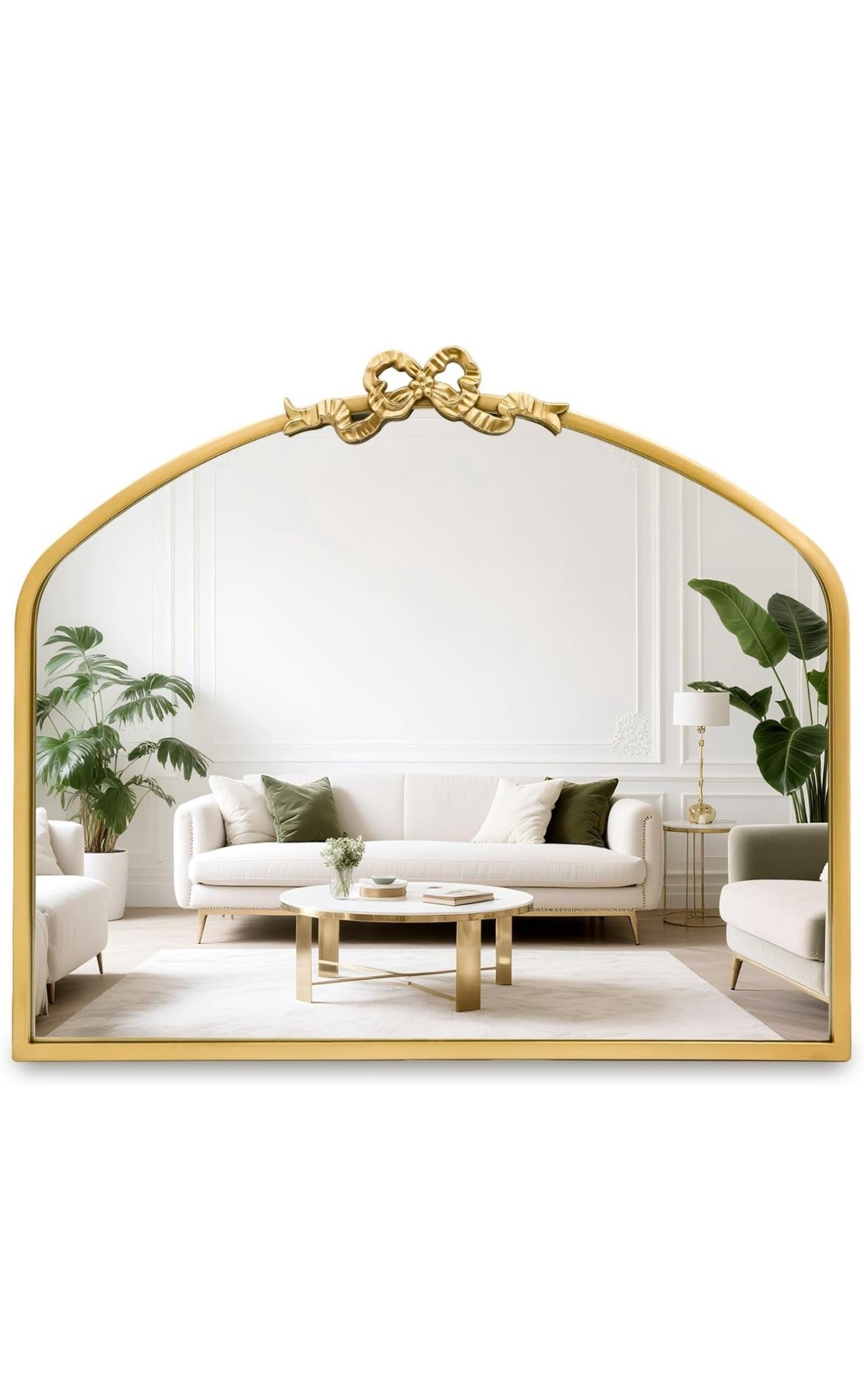 Golden bow mirror! Perfect for the home! 

#LTKFamily #LTKSeasonal #LTKHome