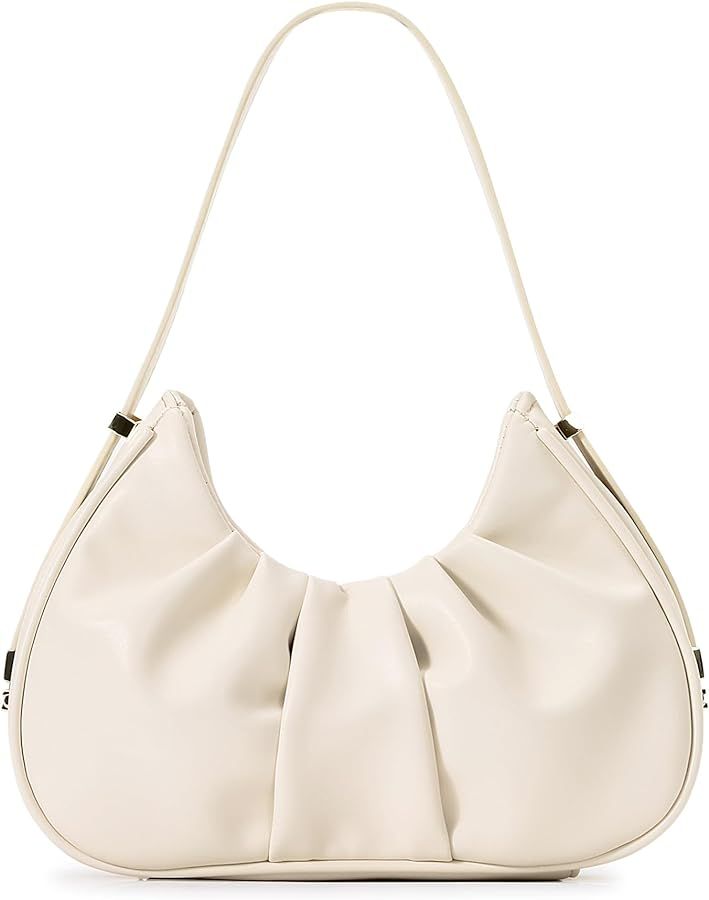 Herald Ruched Shoulder Bag Cloud Design Hobo Clutch Purse for Women Small Mini Cute Tote Handbag | Amazon (US)