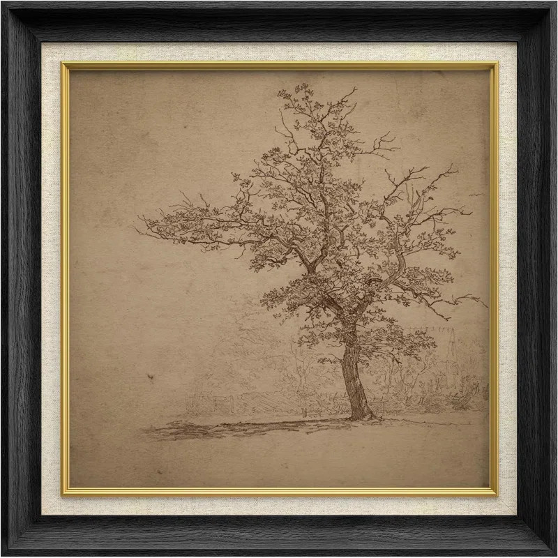 IDEA4WALL Rustic Countryside IDEA4WALL Premium Framed Wall Art Forest Tree Field Illustration Mid... | Wayfair North America