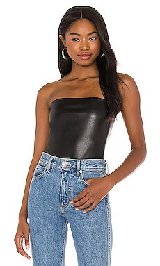 Susana Monaco Faux Leather Tube Top in Black from Revolve.com | Revolve Clothing (Global)