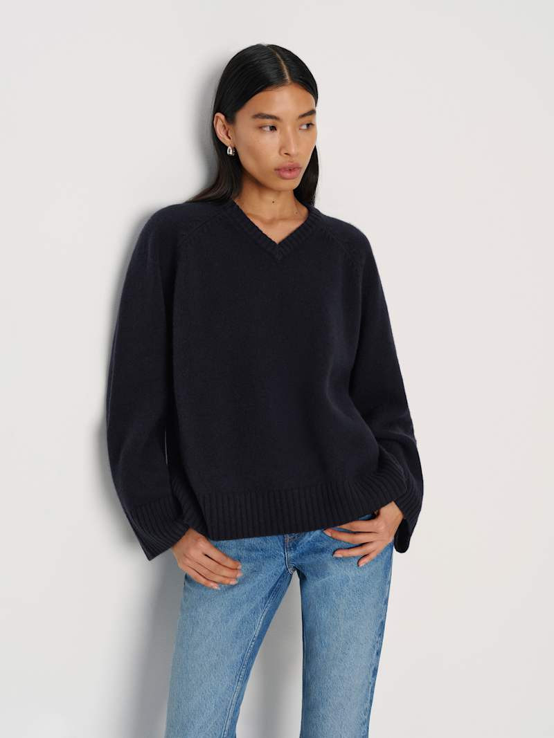 Beth Regenerative Wool V-neck | Reformation (Global)