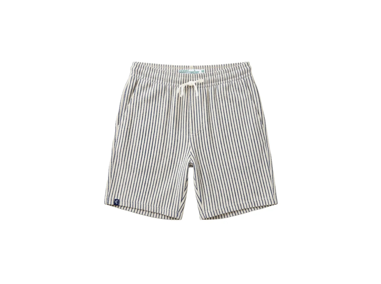 Cruiser Terry Shorts - Striped Jacquard - Natural | Criquet Apparel