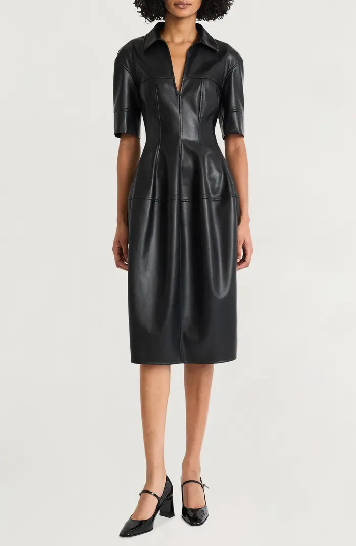 Faux Leather Dress | Nordstrom
