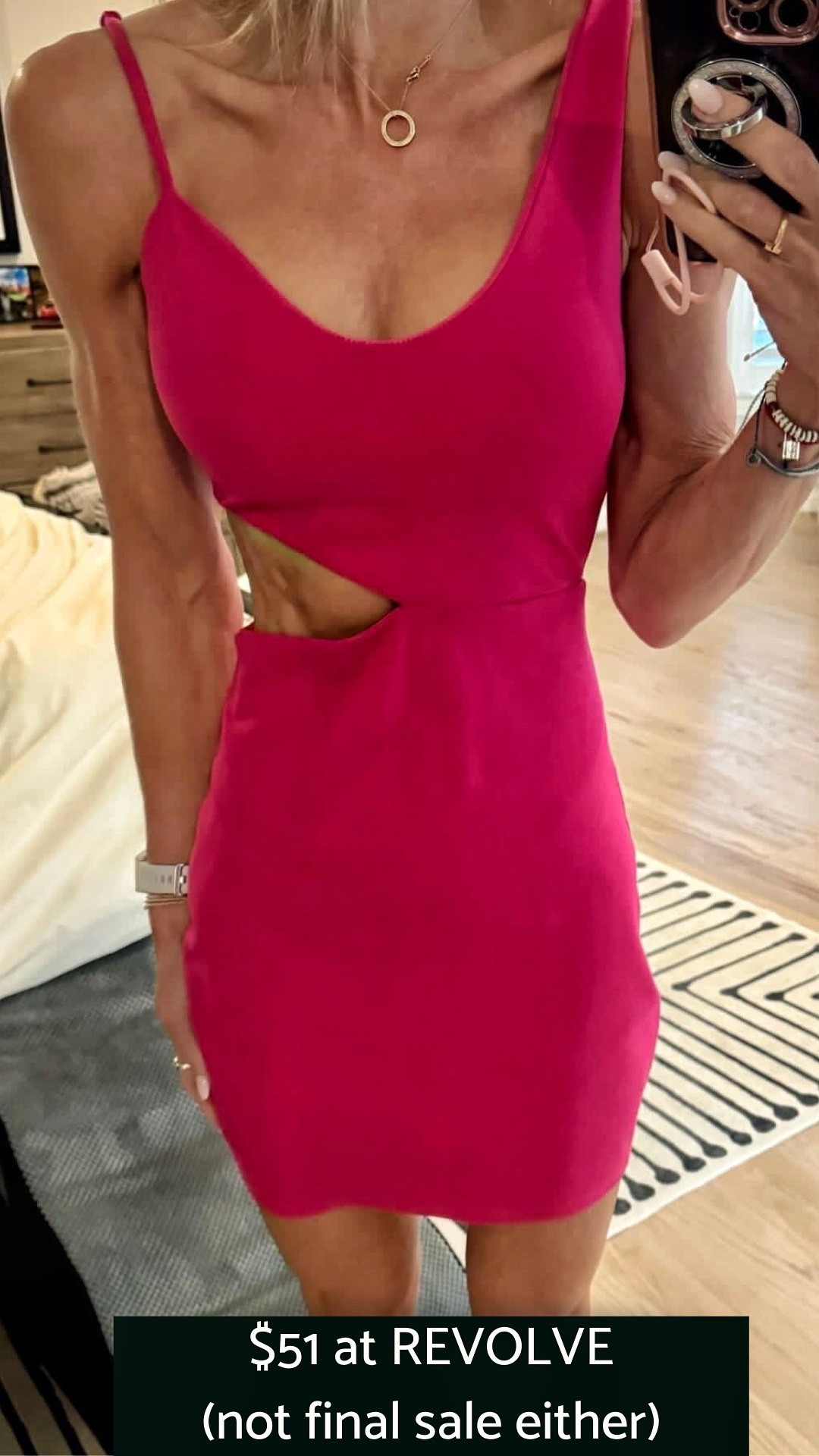 From my post the other day about @revolve dresses on sale under $100, this one is $51! Grab while in stock (and returnable if it doesn’t work). Wearing XS (I’d say it’s a tad snug on top but otherwise order TTS). The one strap is adjustable and dress is double lined and stretchy!!! 

#LTKSummerEdit #LTKFindsUnder100 #LTKSaleAlert
