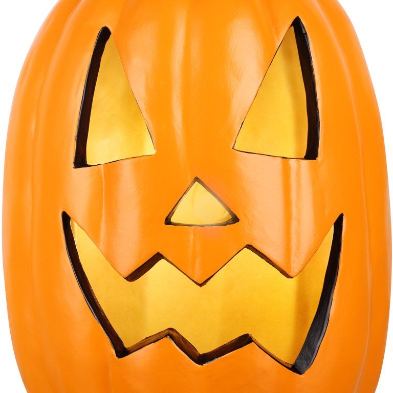 Way To Celebrate Halloween Lighted Scary Pumpkin, 16" | Walmart (US)
