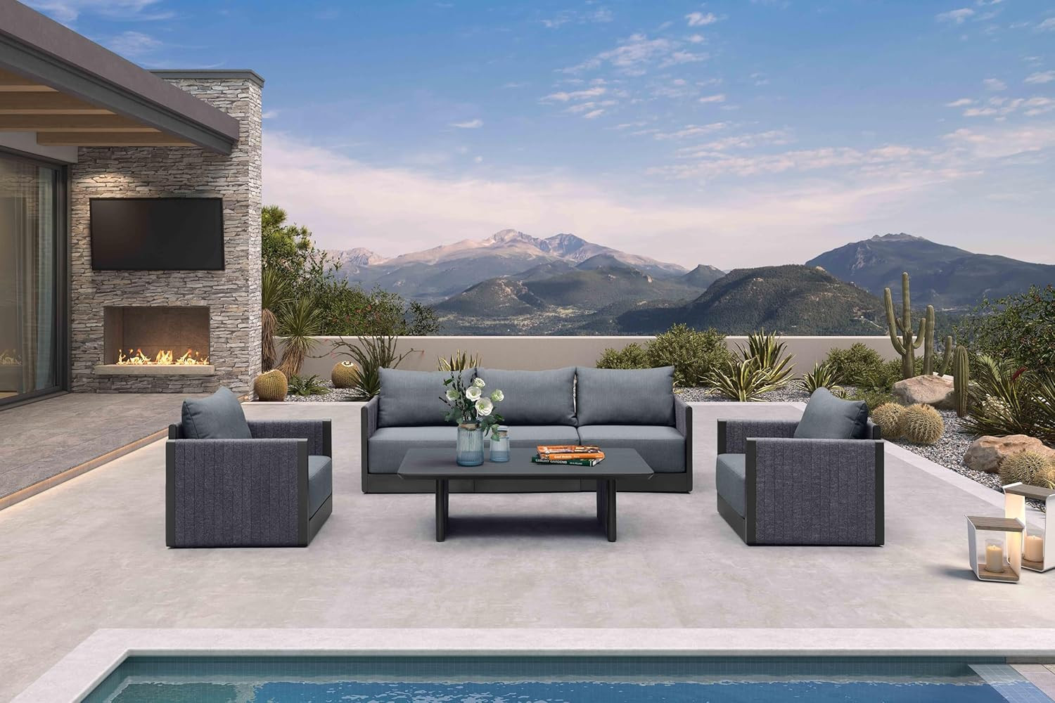 PURPLE LEAF Patio Furniture Set 6 Pieces Outdoor Conversation Sets PP Rope Patio Sofa with Cushio... | Amazon (US)