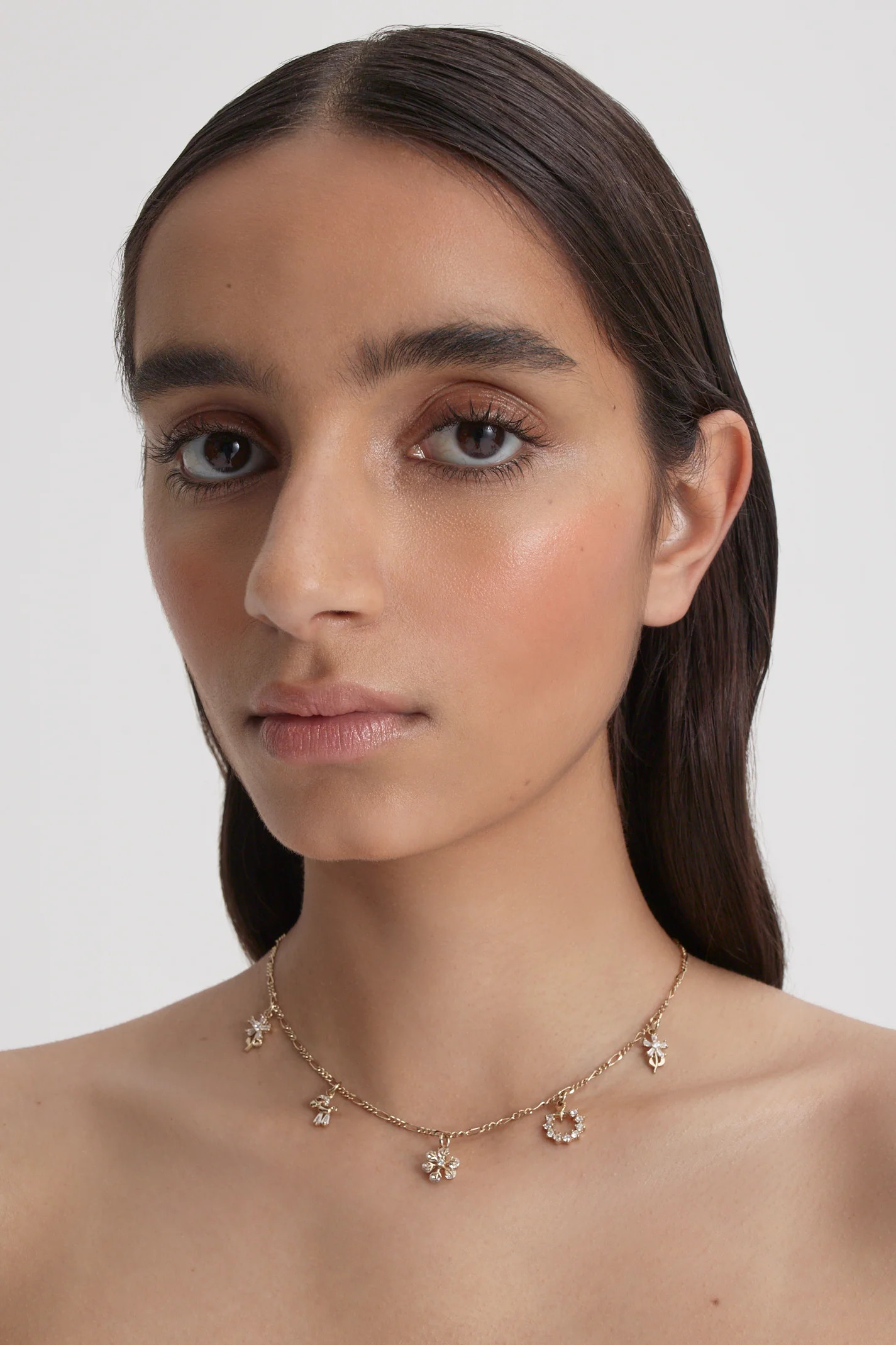 CRYSTAL CHARMS CHOKER - LIGHT.GOLD.CRYSTAL - Scanlan Theodore | Scanlan Theodore AU