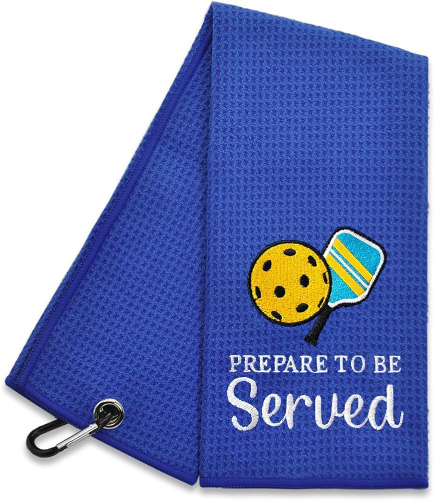 Prepare to Be Served Embroidered Towel, Pickleball Player Gift, Pickleball Gifts for Men Women, Birthday Gift for Pickleball Fan, Retirement Gifts for Pickleball Lovers | Amazon (US)