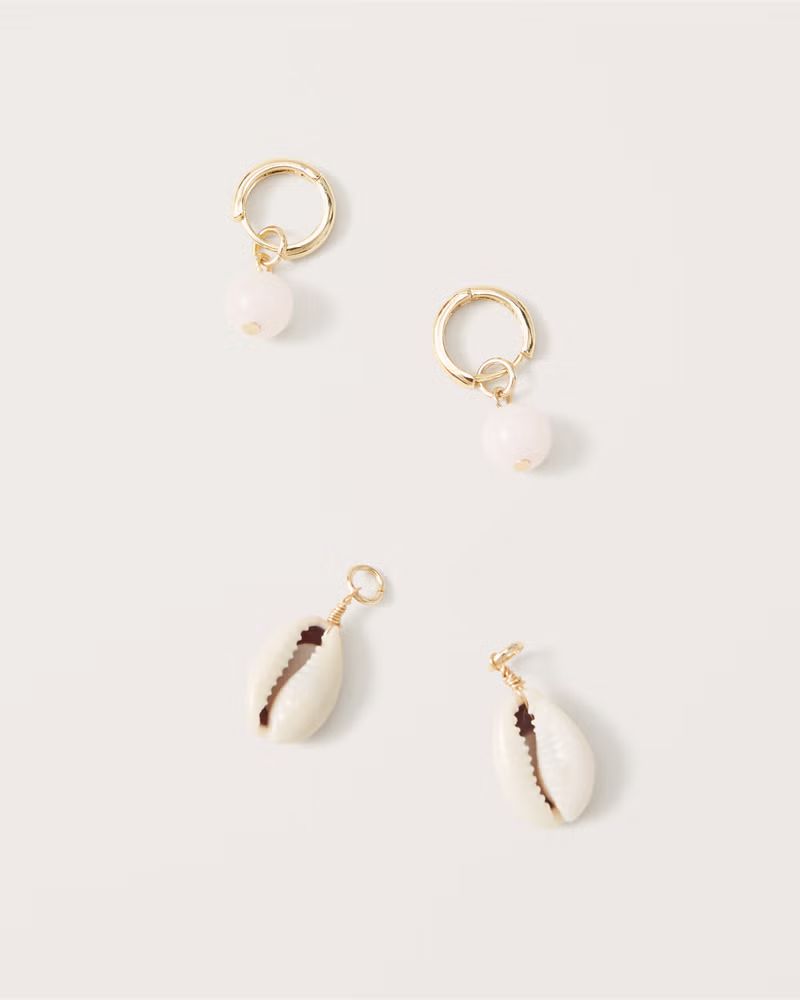 Shell 14k Gold Earrings | Abercrombie & Fitch (US)